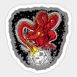 Dragon and Die Sticker